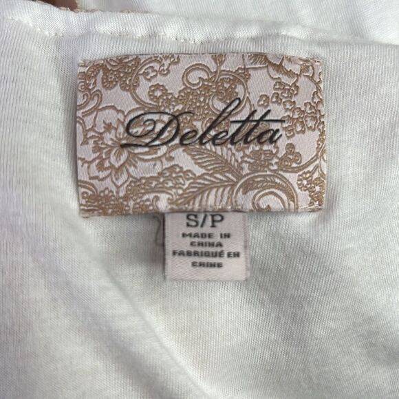 Anthropologie Deletta Dimensional Flower bubble Tank Top Small - Picture 11 of 12